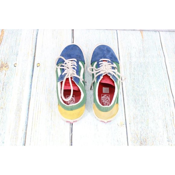 Vans Unisex Multicolor Suede Lace Up Low Sneaker Skate Shoes Size W 8 / M 6.5 - Picture 7 of 9